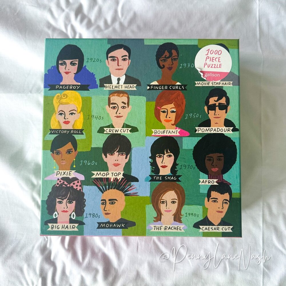 Galison Hairstyles Decades 1000 Piece Jigsaw Puzzle - Picture 2 of 5